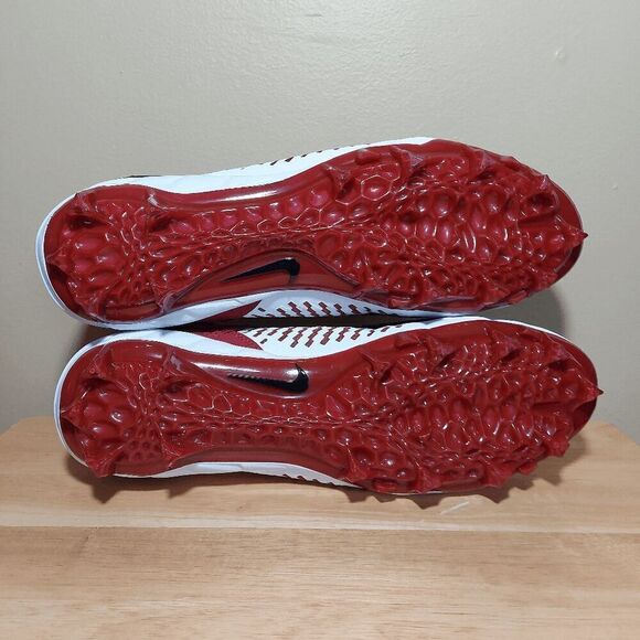 Nike Alpha Menace Pro 2 Mid Football Cleats White Red BV3945-106 Men's Size 13.5 - Picture 6 of 7